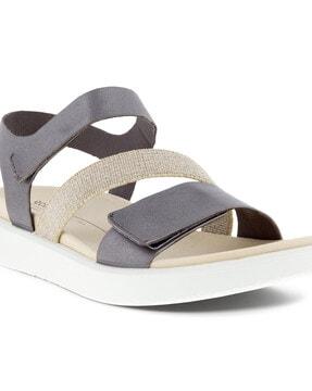 open toe slip-on flat sandals