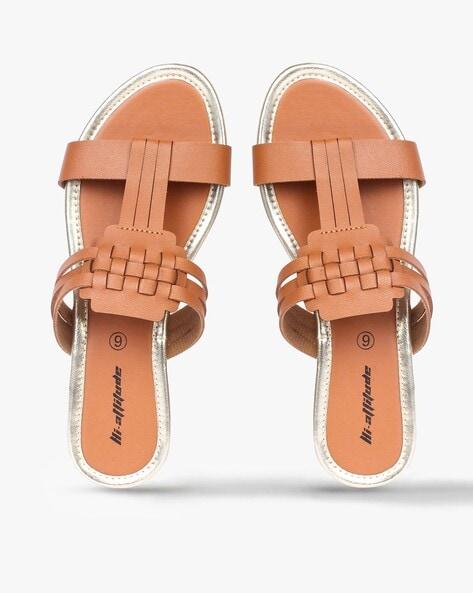 open-toe slip-on flat sandals