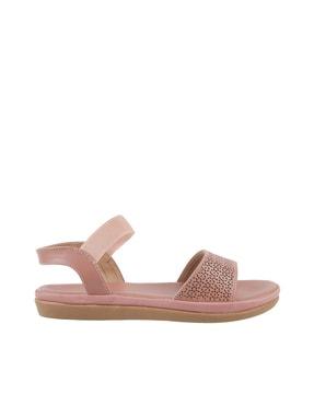 open-toe slip-on flat sandals