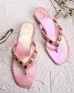 open-toe slip-on flat sandals