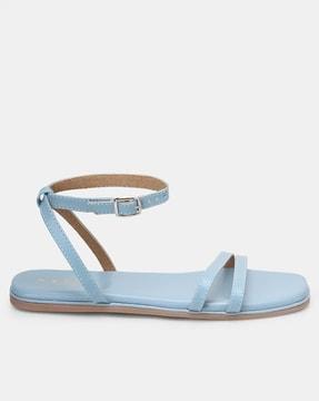 open-toe slip-on flat sandals