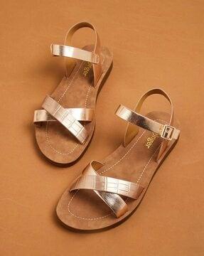 open-toe slip-on flat sandals