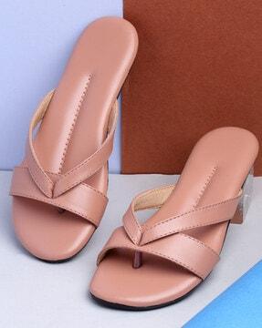 open-toe slip-on flat sandals