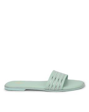 open-toe slip-on flip-flops