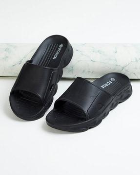 open-toe slip-on flip flops