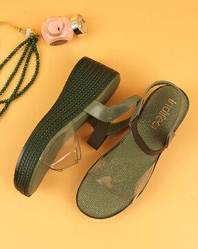 open-toe slip-on heeled sandals