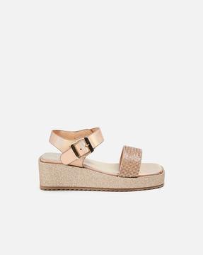 open-toe slip-on heeled sandals