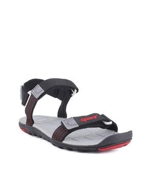 open-toe slip-on sandals with velcro fastening