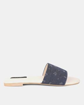 open-toe slip-on sandals