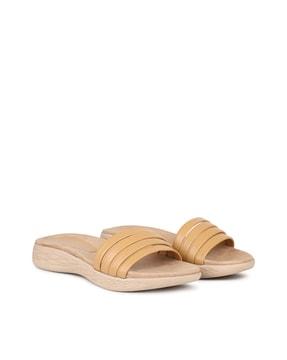 open-toe slip-on sandals