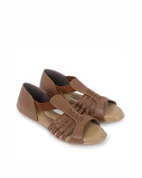 open-toe slip-on sandals