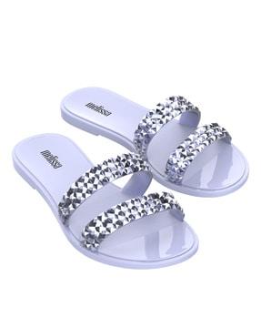 open-toe slip-on sandals