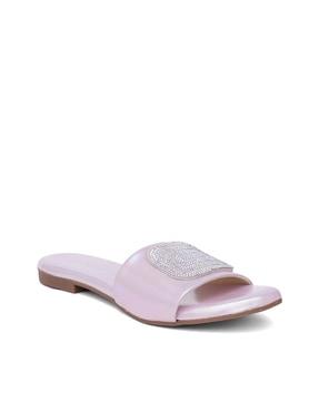 open-toe slip-on sandals