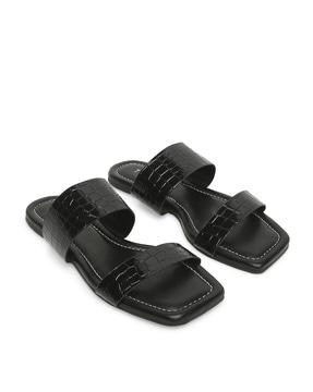 open-toe slip-on sandals