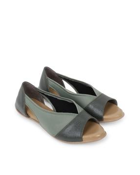 open-toe slip-on sandals