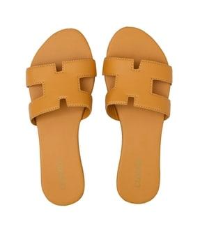 open-toe slip-on sandals