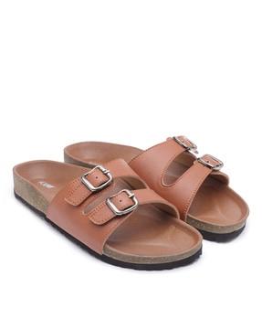 open-toe slip-on sandals