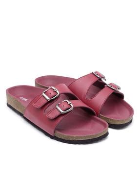 open-toe slip-on sandals