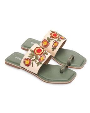 open-toe slip-on sandals