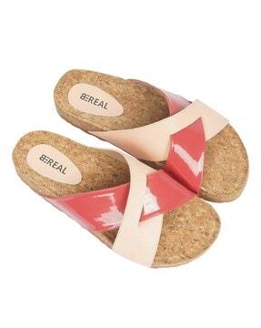 open-toe slip-on sandals