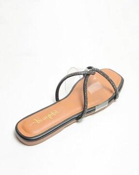 open-toe slip-on sandals