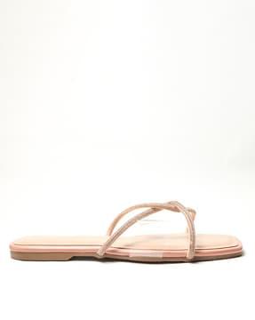 open-toe slip-on sandals