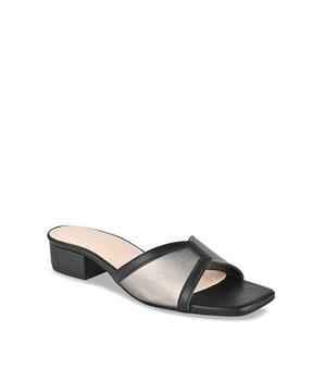 open-toe slip-on sandals