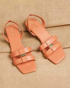 open-toe slip-on sandals