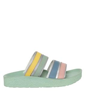 open-toe slip-on slides