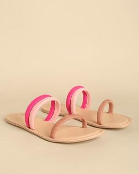 open-toe strappy flat sandals