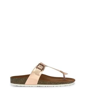 open-toe t-strap flat sandals