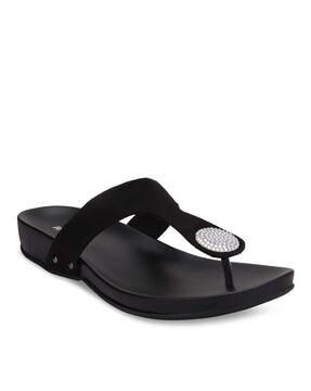 open-toe t-strap sandals  