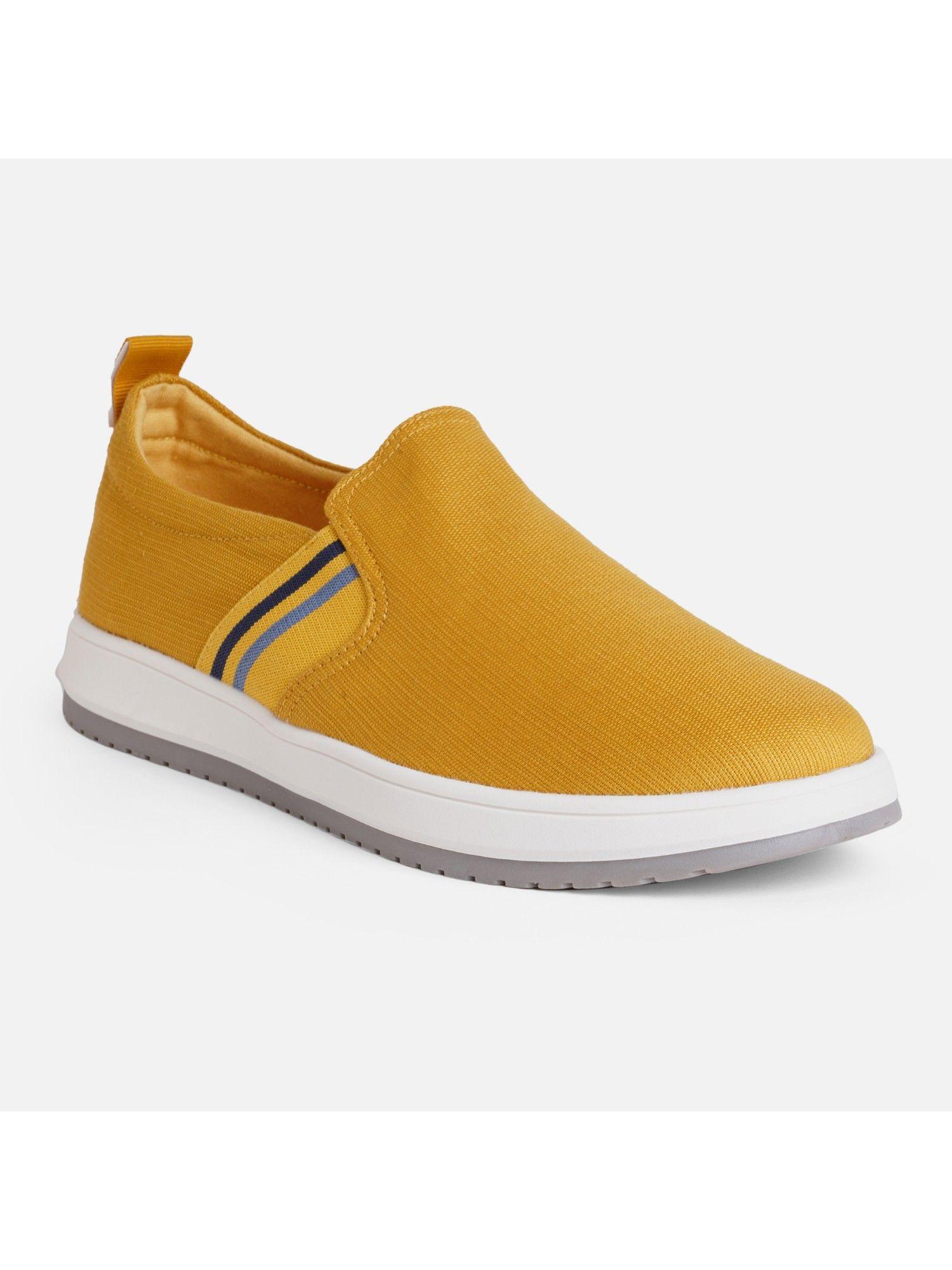 opencourt textile yellow woven shoe slip on