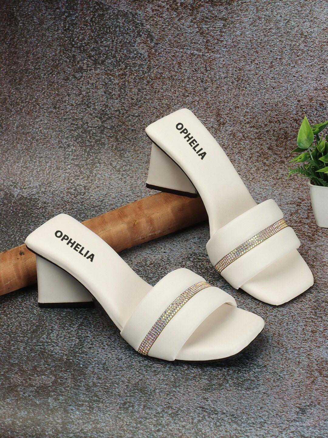 ophelia embellished block heels