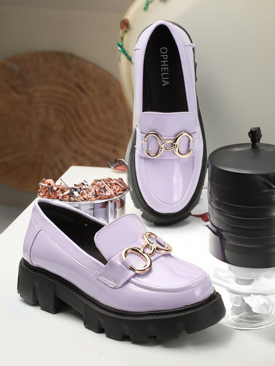 ophelia women purple colourblocked sneakers