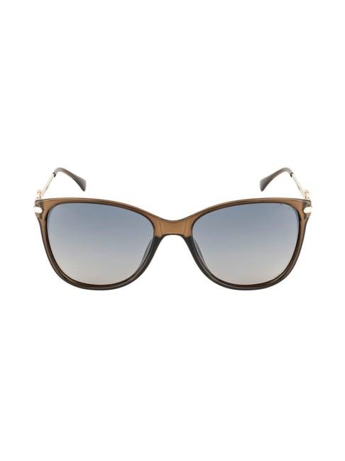 opium blue wayfarer polarized sunglasses for women