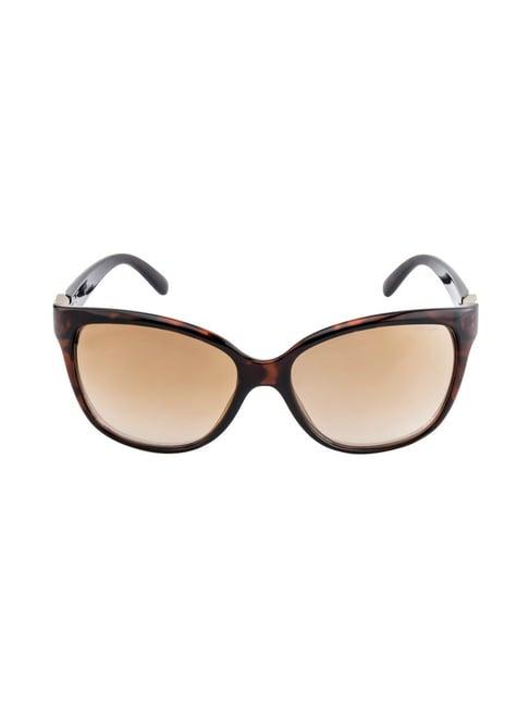 opium brown uv protection oval sunglasses for women