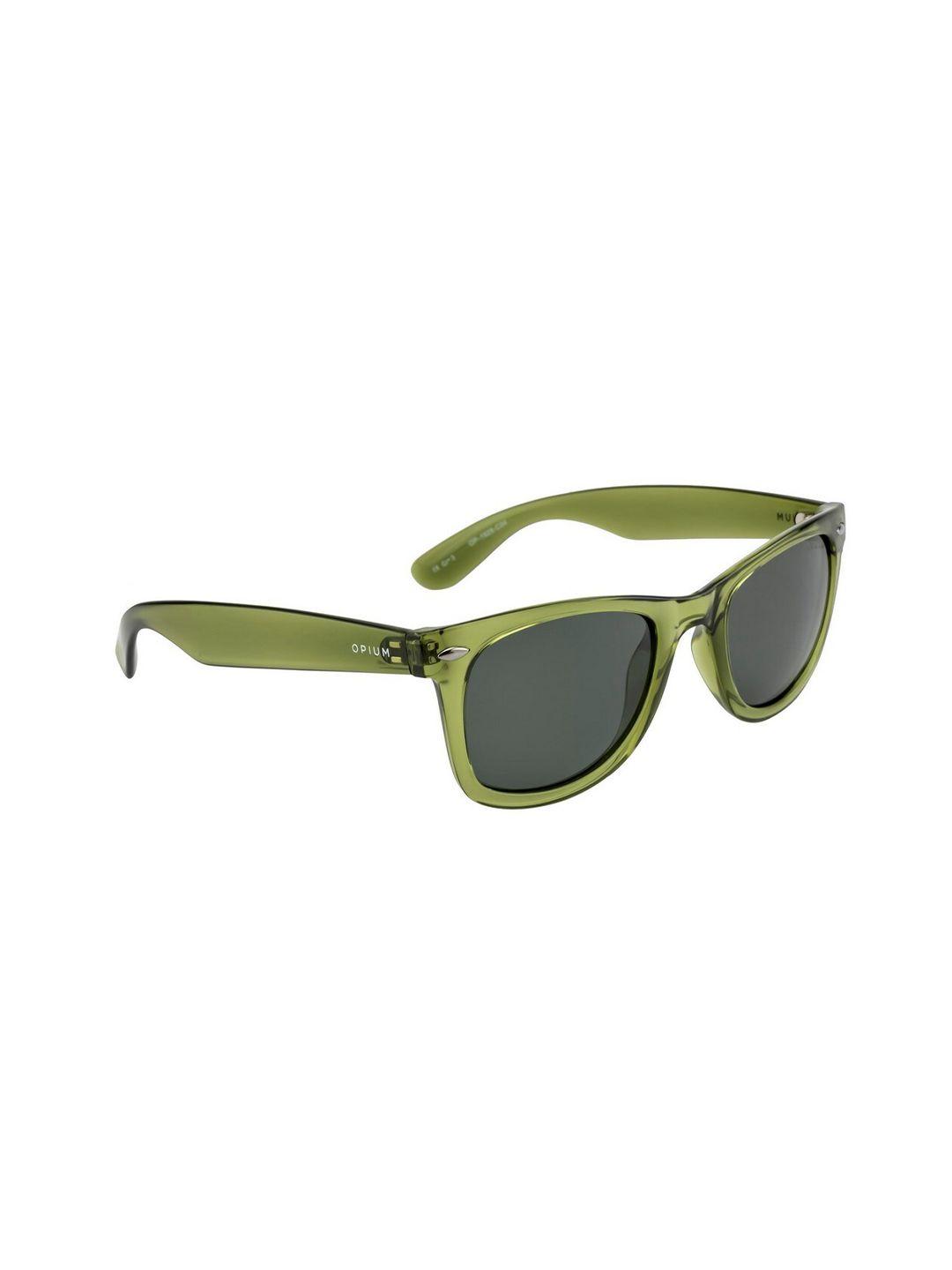 opium men green lens & green wayfarer sunglasses with uv protected lens op-1928-c04