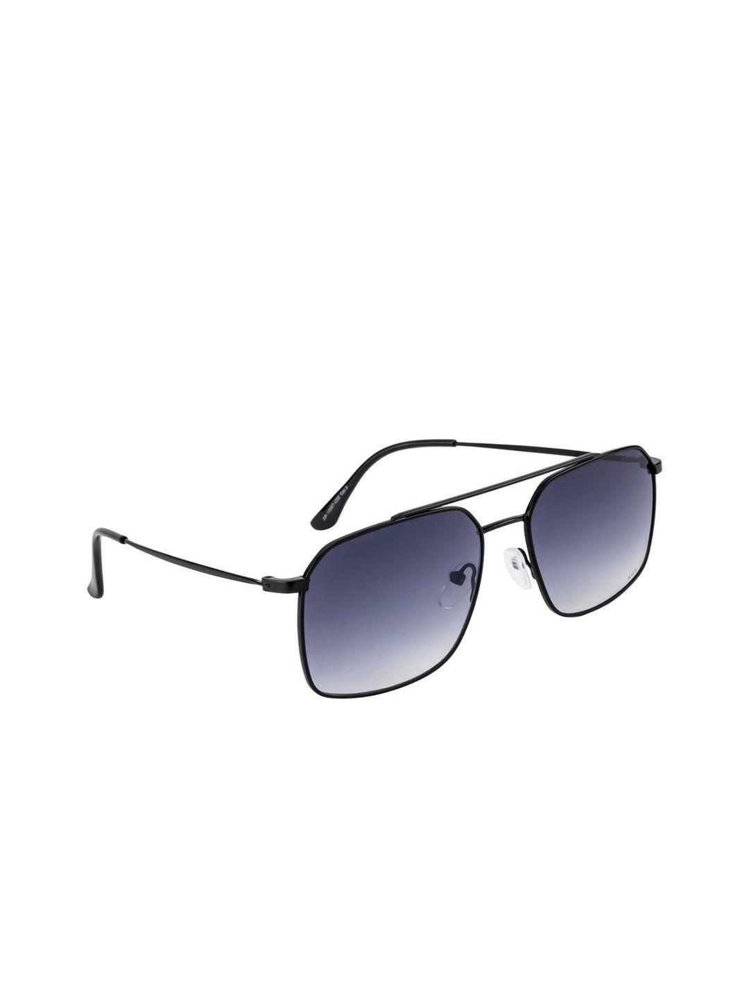 opium men grey lens & black square sunglasses with uv protected lens