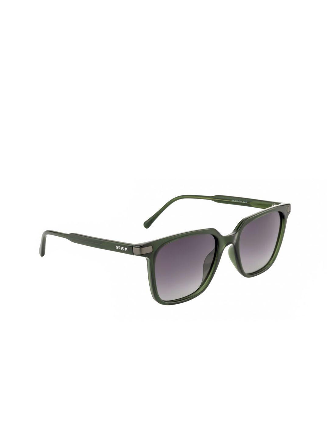 opium men grey lens & green square sunglasses with polarised lens op-1910-c04