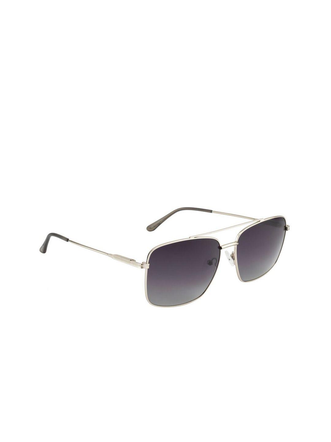 opium men grey lens silver-toned square sunglasses polarised uv protected lens op-1915-c04