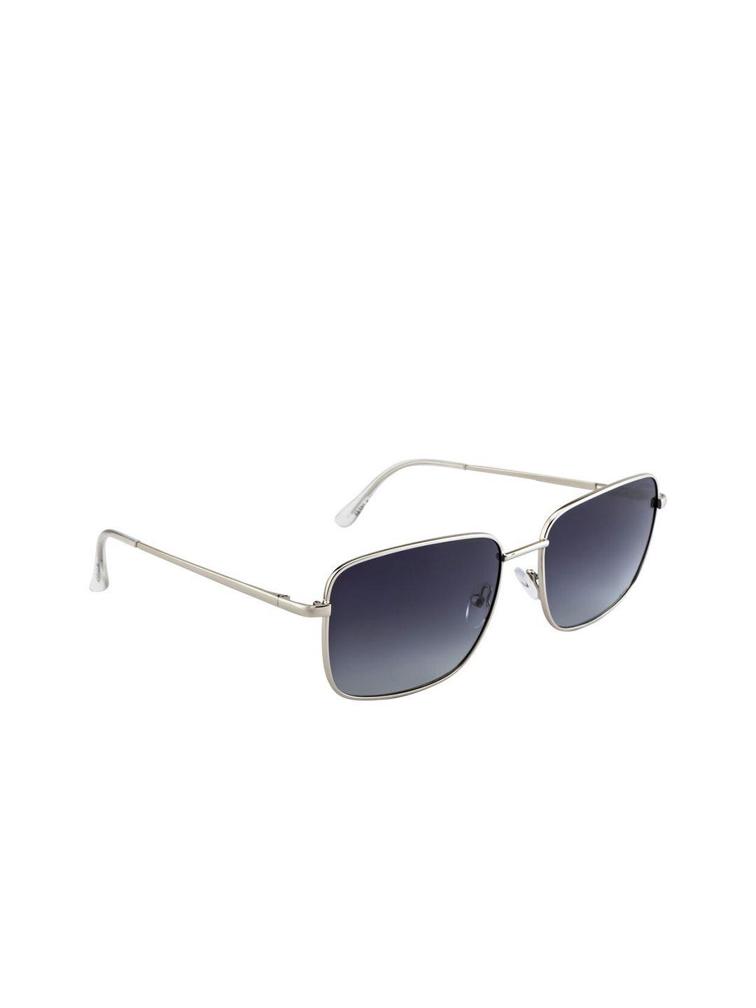 opium women grey lens & silver-toned square sunglasses with uv protected lens op-10101-c04