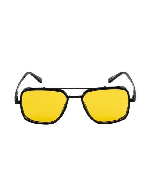 opium yellow uv protection square sunglasess for men