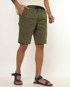 opp slim fit shorts with elasticated drawstring waist