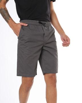opp slim fit shorts with elasticated drawstring waist