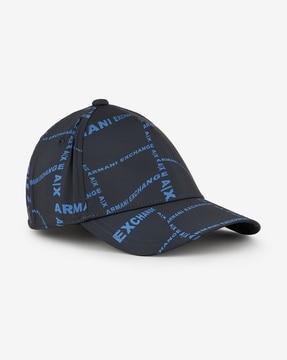 optical logo print baseball cap