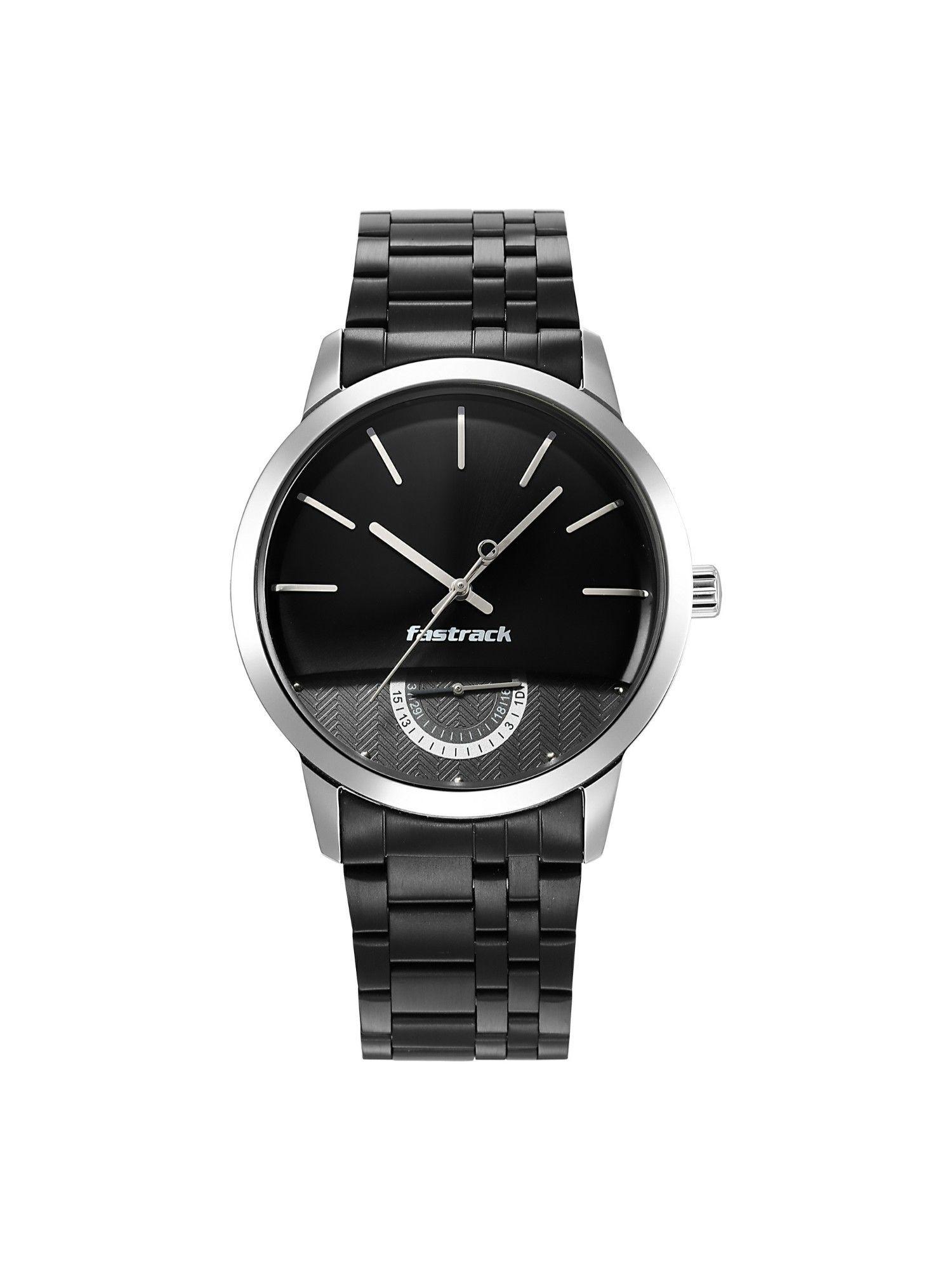 opulence 3289km01 black dial analog watch for men