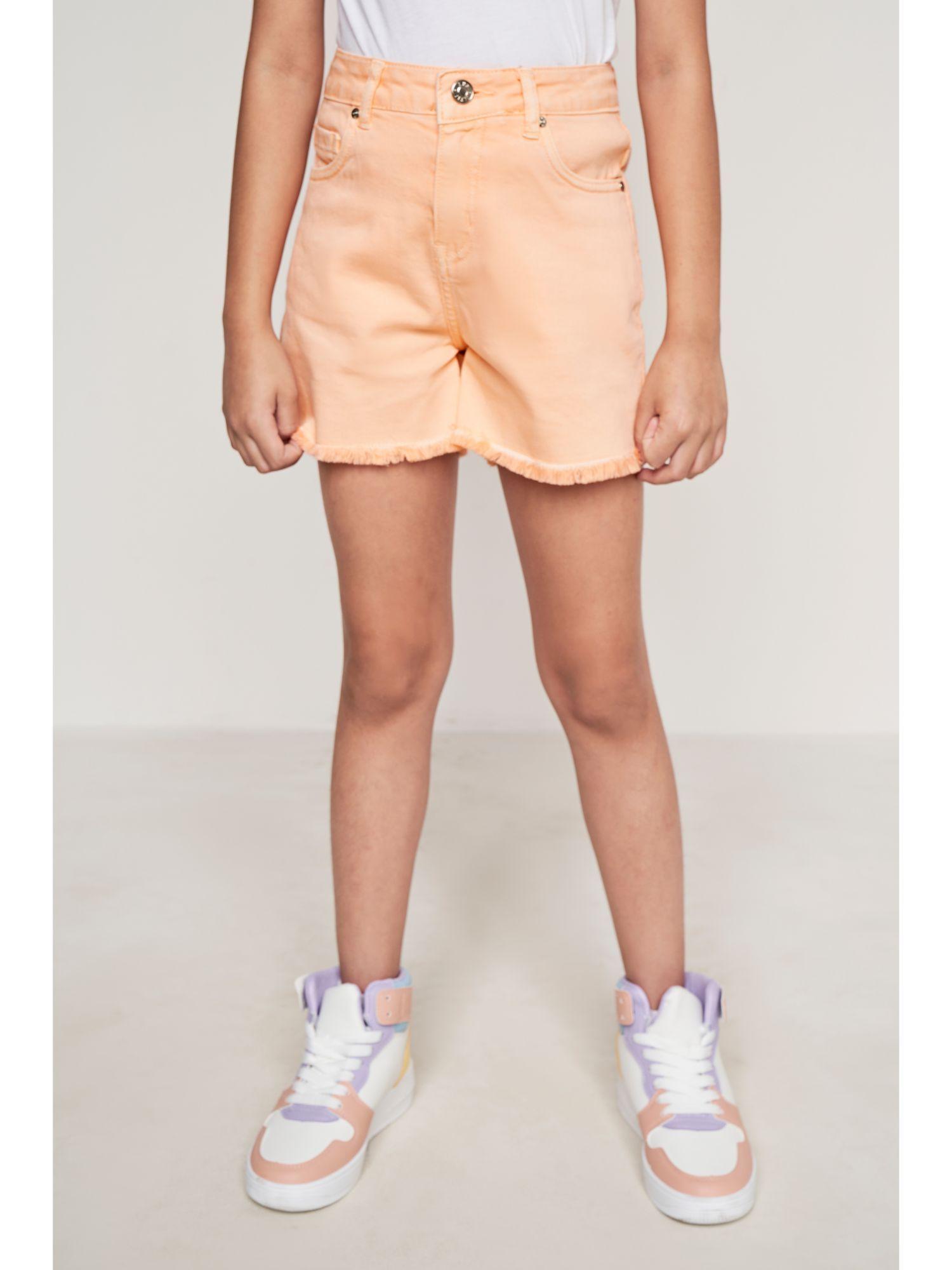 orange casual shorts