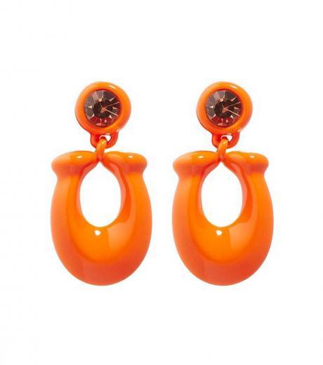 orange chubby c drop earrings
