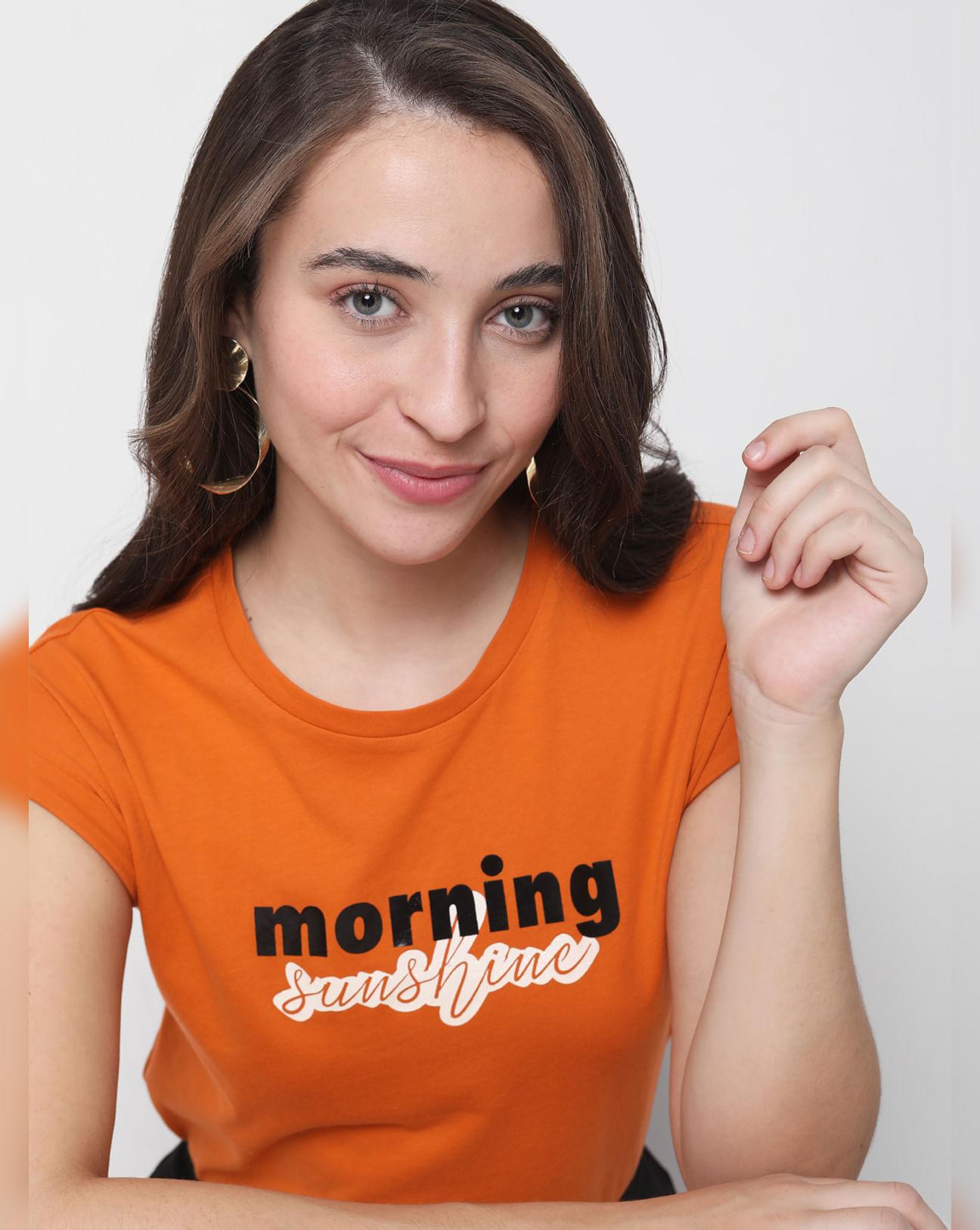 orange graphic t-shirt